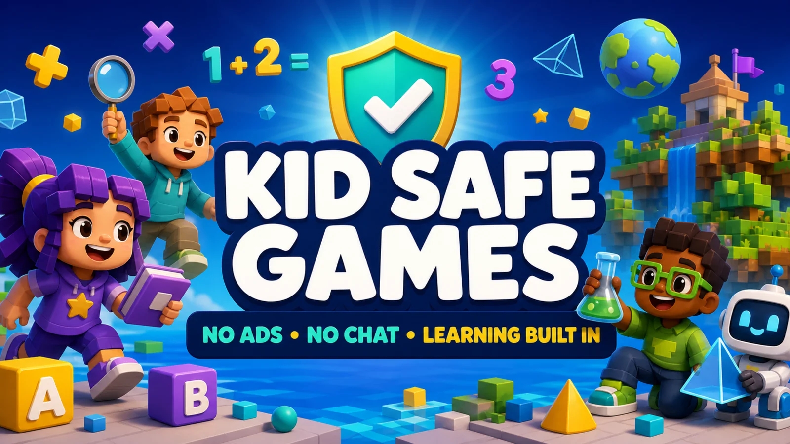 Kid Safe Games — no ads, no chat, learning built in